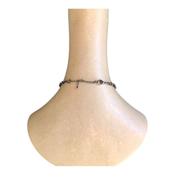 Urban Outfitters NWT Black Silver Sparkly Rhinestones Statement Necklace - Picture 8 of 13